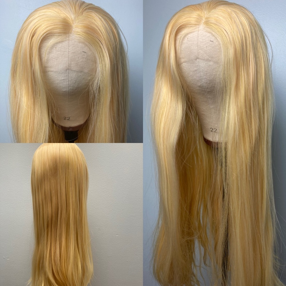 Straight Yellow Wig Lace Front Wig